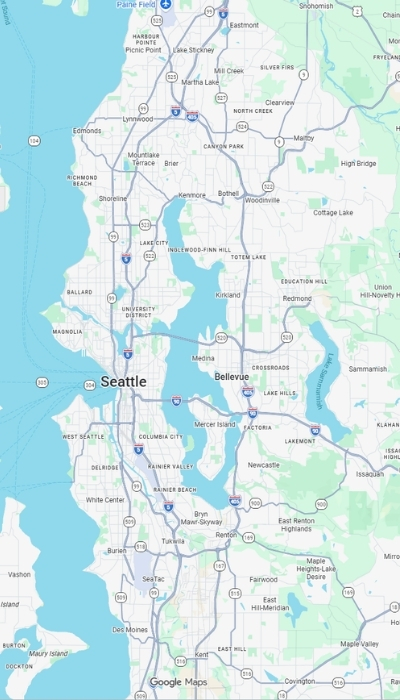 Seattle service area map
